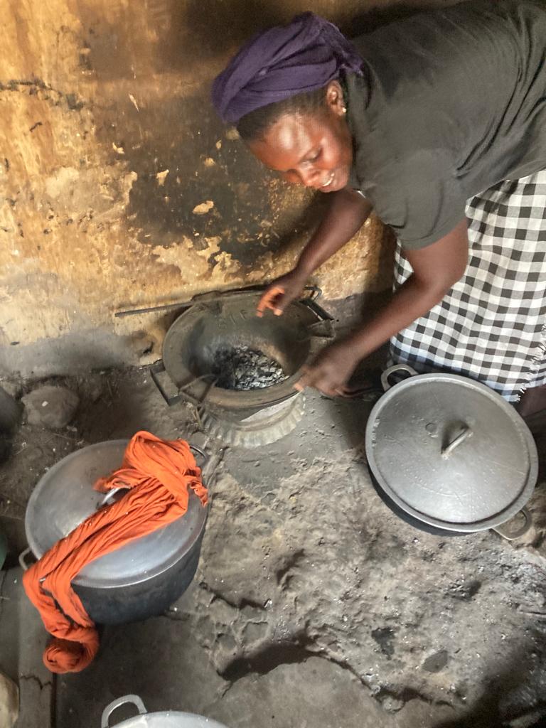 People from local communities using cookstoves. 