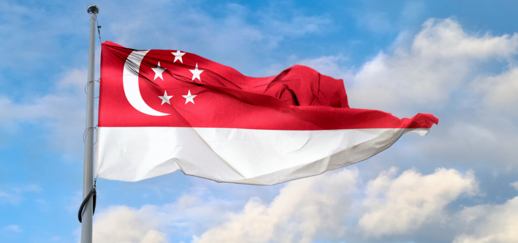 Singapore's waving flag